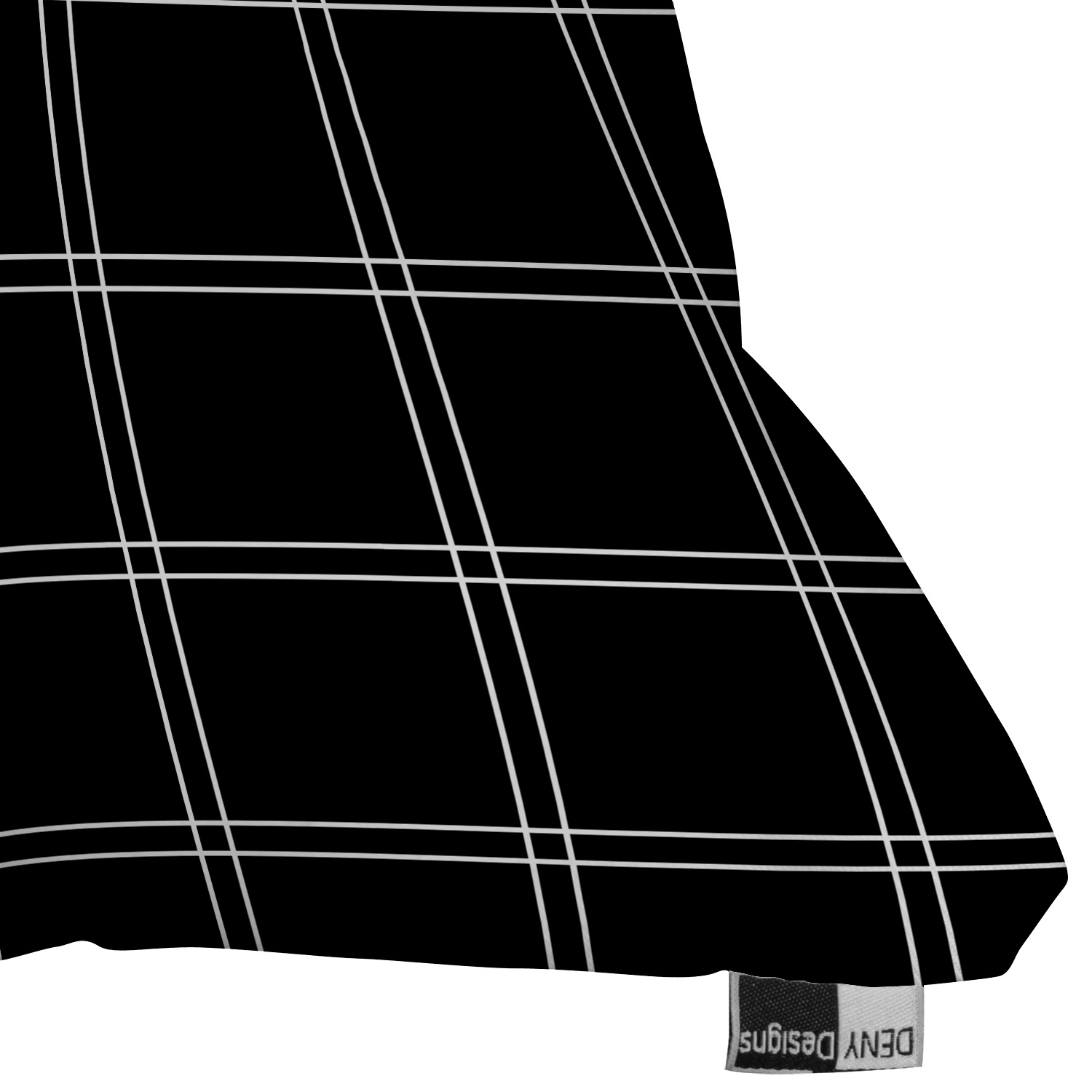 Minimal Check by Kelly Haines - Outdoor Throw Pillow 20" x 20" - Image 2