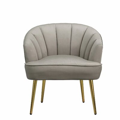 Modern Backrest Accent Chair For Living Room Bedroom Metal Leg,Velvet - Image 0