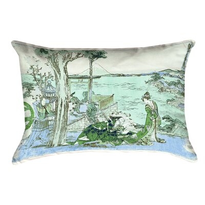 Enya Japanese Courtesan Rectangular Lumbar Pillow Cover - Image 0
