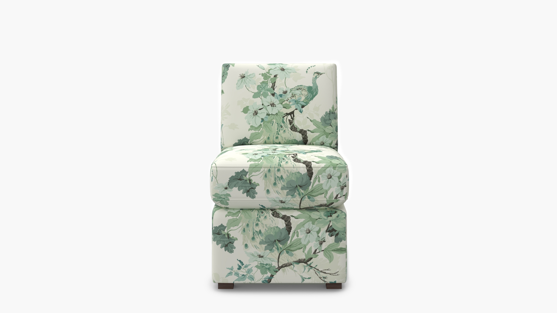 Petite Slipper Chair, Jade Peacock Park - Image 0