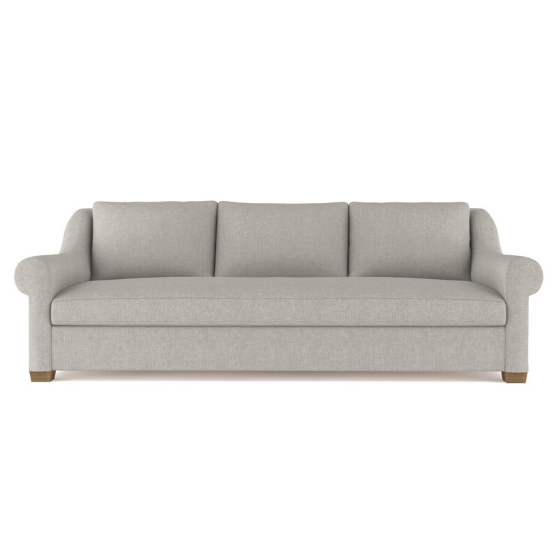 Tandem Arbor Duane Sofa Upholstery: Linen Silver Streak, Size: 32" H x 108" W x 46" D - Image 0