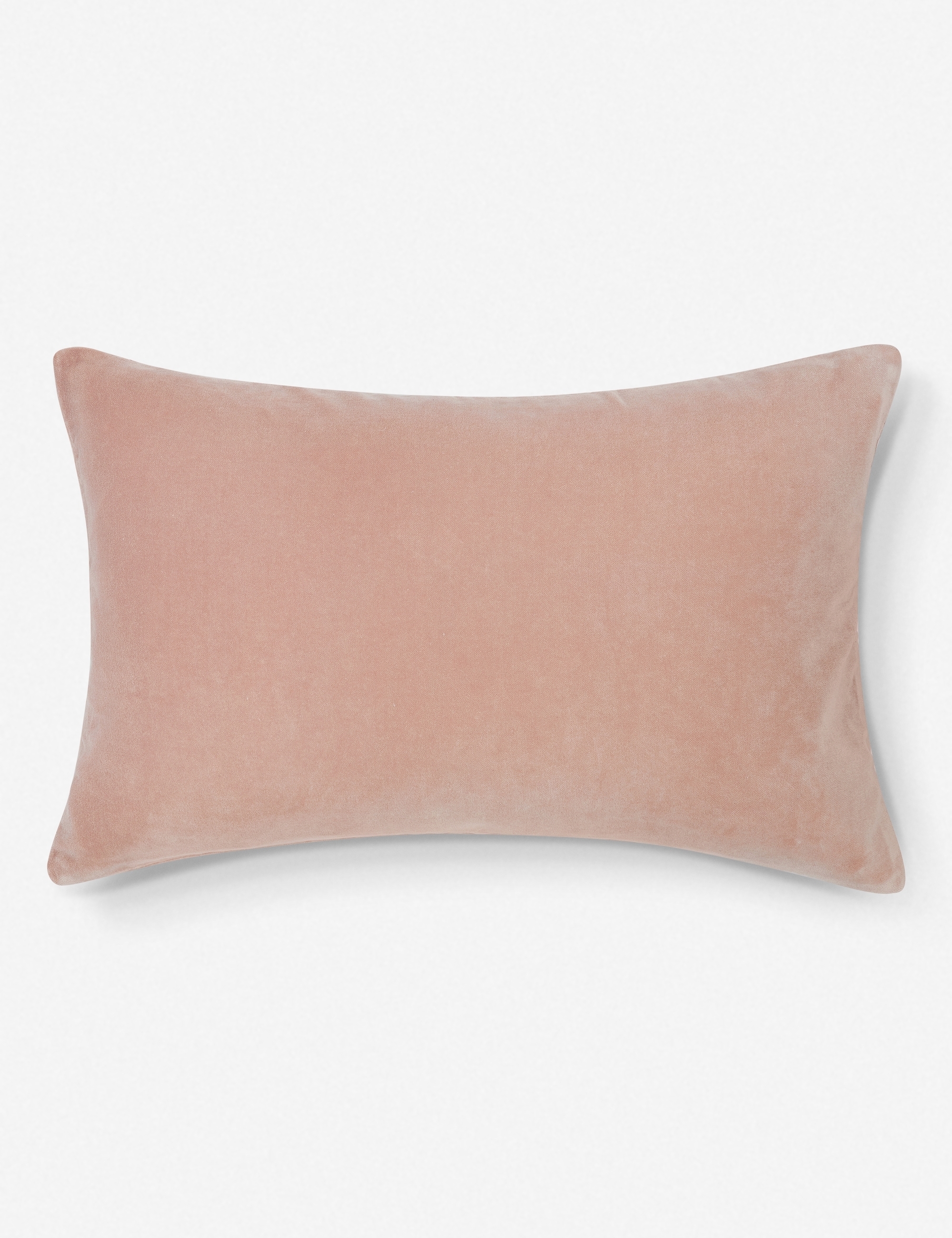 Charlotte Velvet Lumbar Pillow, Rosewater - Image 0