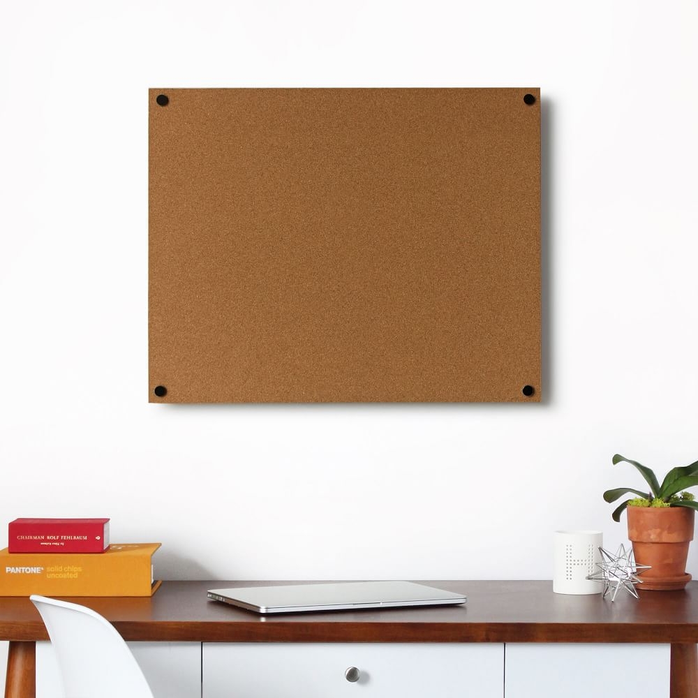 Modern Cork Board, Black Hardware, Small - Image 0