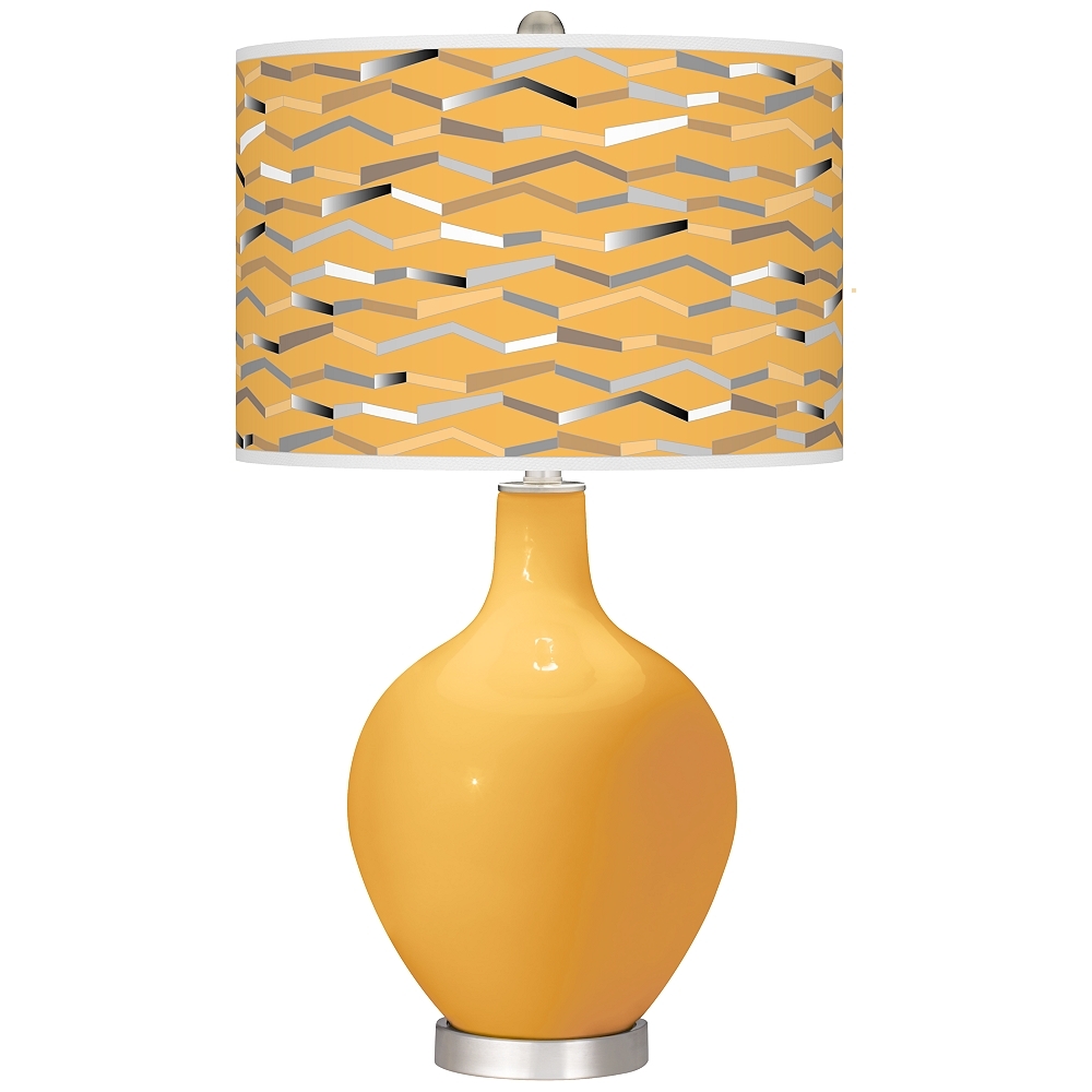 Color Plus Ovo 28 1/2" Modern Shift Shade Marigold Yellow Table Lamp - Image 0