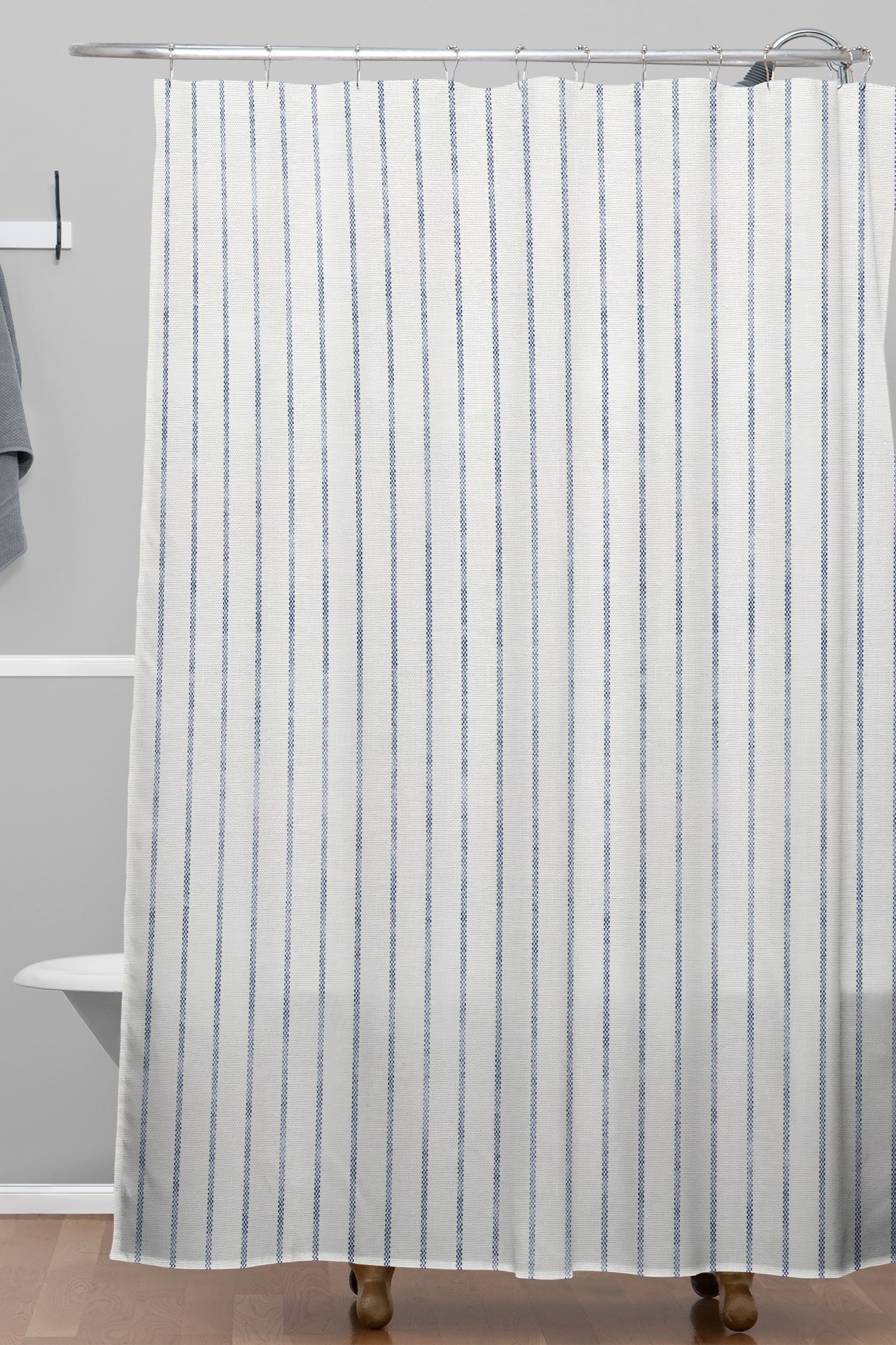 Holli Zollinger AEGEAN WIDE STRIPE Shower Curtain - Standard 71"x74" with Liner and Rings - Image 1
