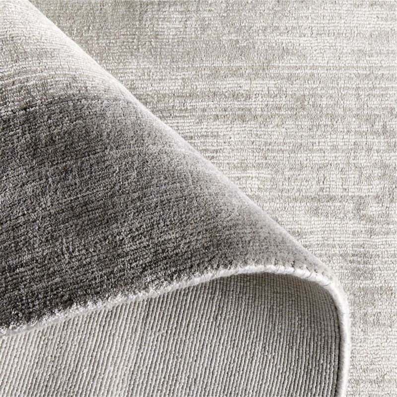 Laval Border Viscose Handwoven Dark Grey Area Rug 6'x9' - Image 2