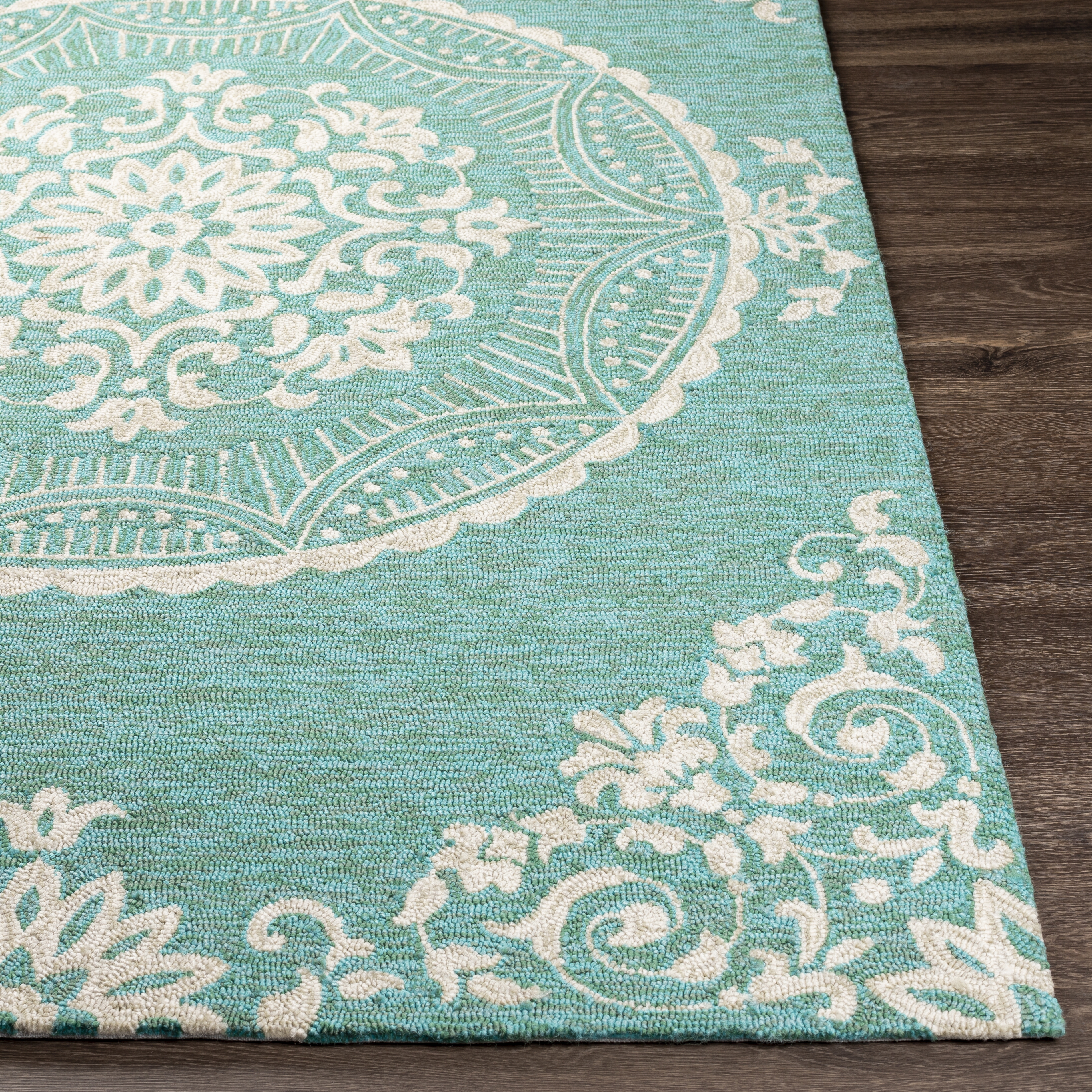 Rain Blue Outdoor 2' x 3' Handmade Rug - Image 2