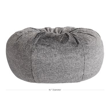 Speckled Coat Faux-Fur Beanbag Slipcover, Large - Image 1