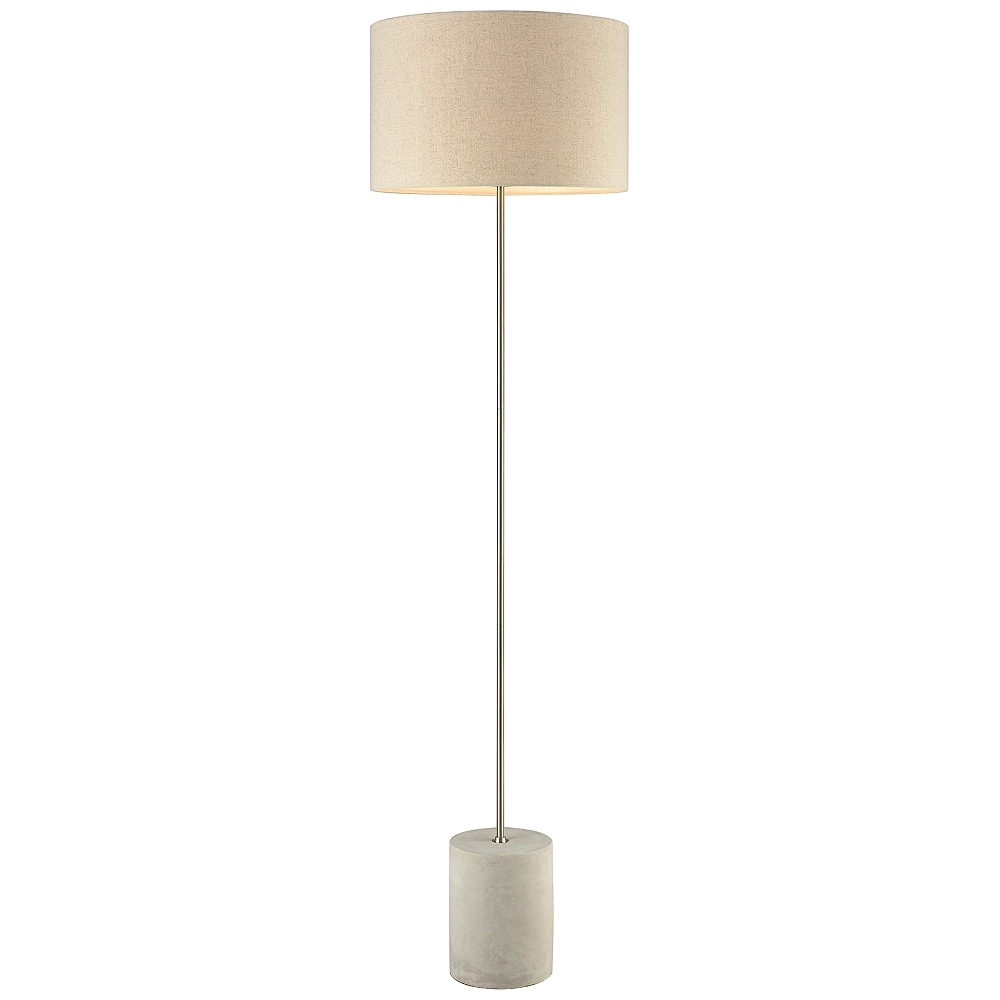 Dimond Katwijk Concrete Floor Lamp, Nickel - Image 0