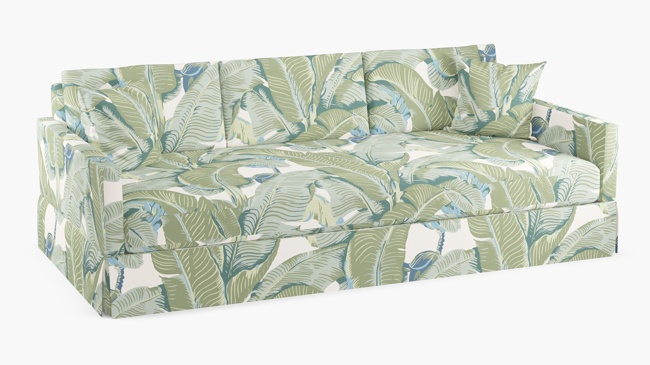 Skirted Track Arm Sofa, Pistachio Martinique®, Extra Deep (43") - Image 1