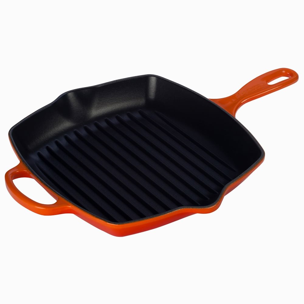 Le Creuset Signature Square Skillet Grill, Flame - Image 0
