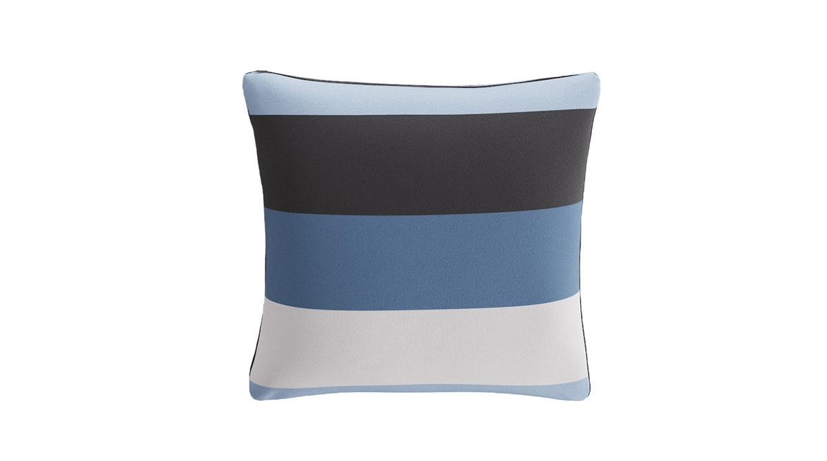 Throw Pillow | Blue Color Block Stripe - Image 0