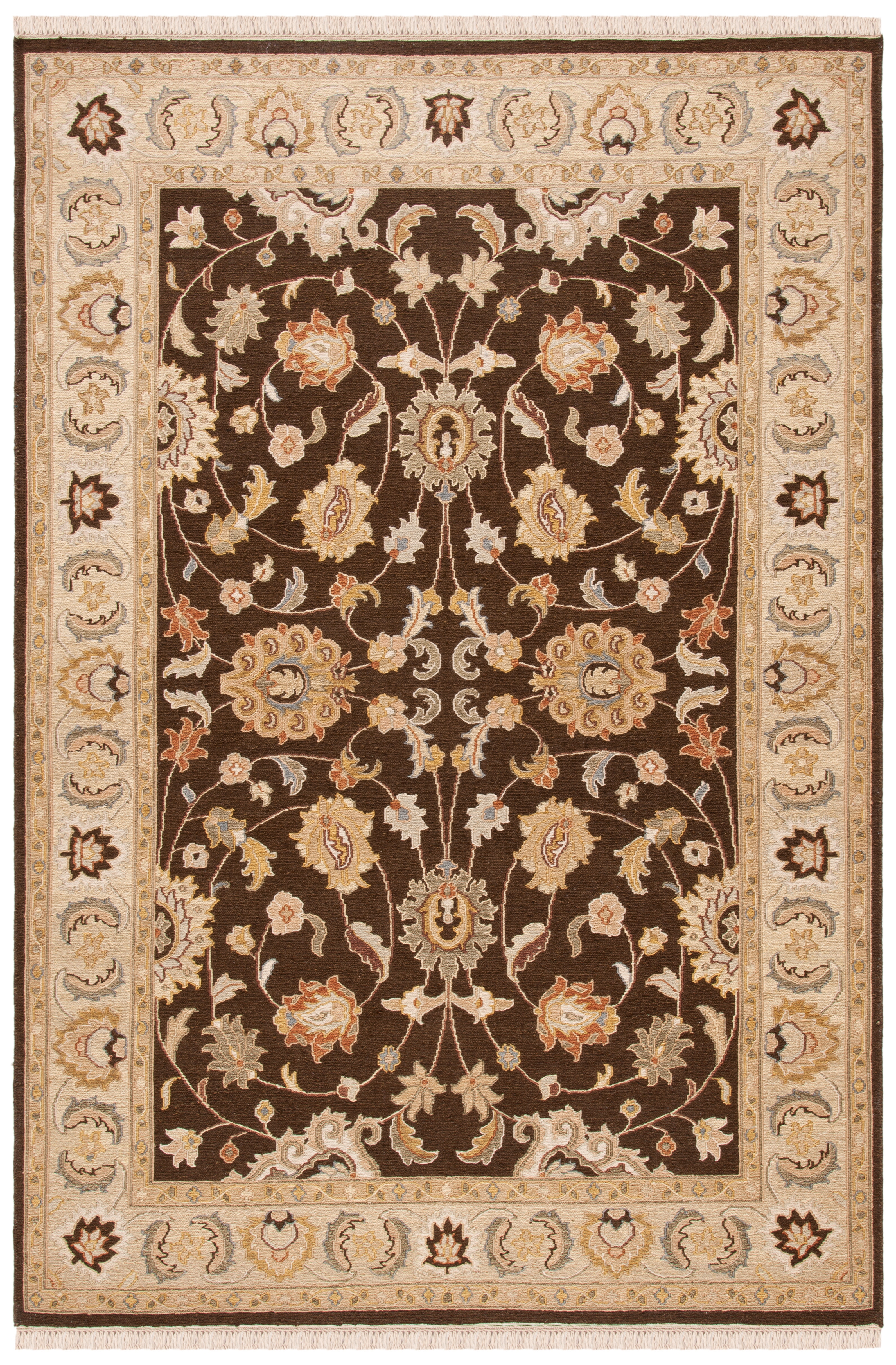 Arlo Home Hand Woven Flatweave Area Rug, SUM411A, Brown/Beige,  4' X 6' - Image 0