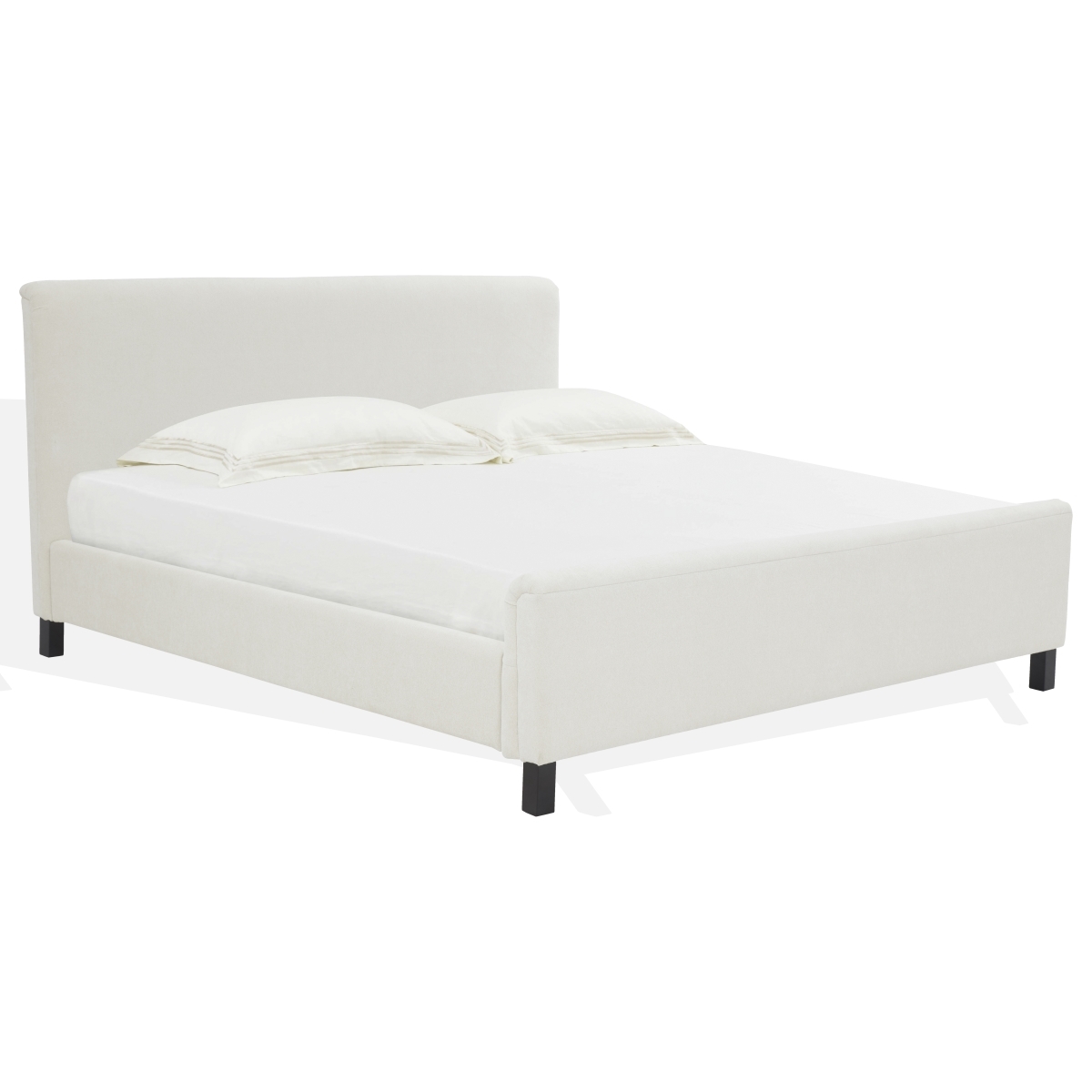 Finney Upholstered Bed - Creme - Image 4