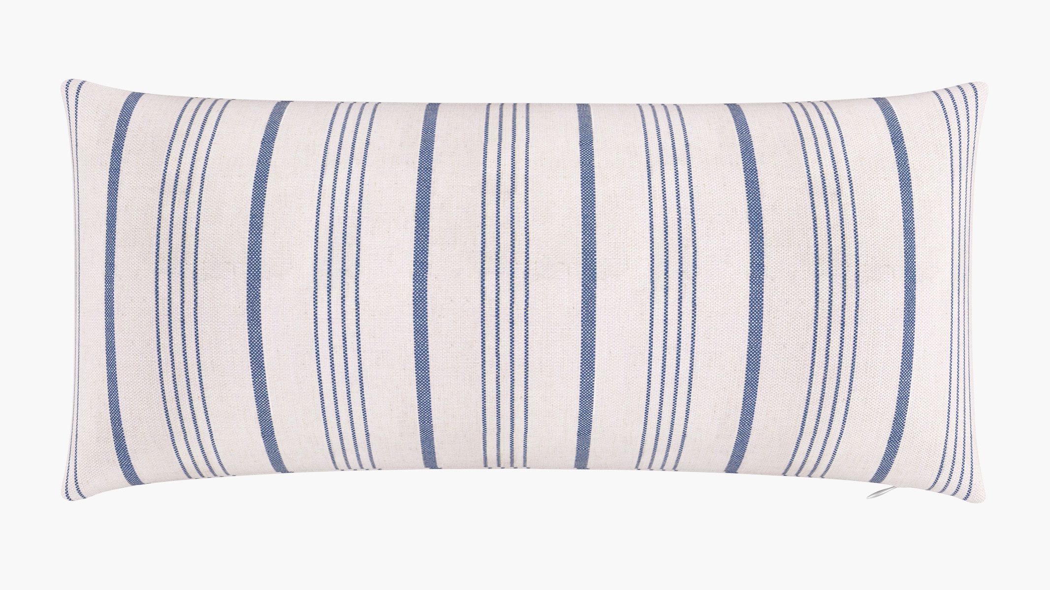 Throw Pillow 14" x 30", Blue Market Stripe, 14" x 30" - Image 0