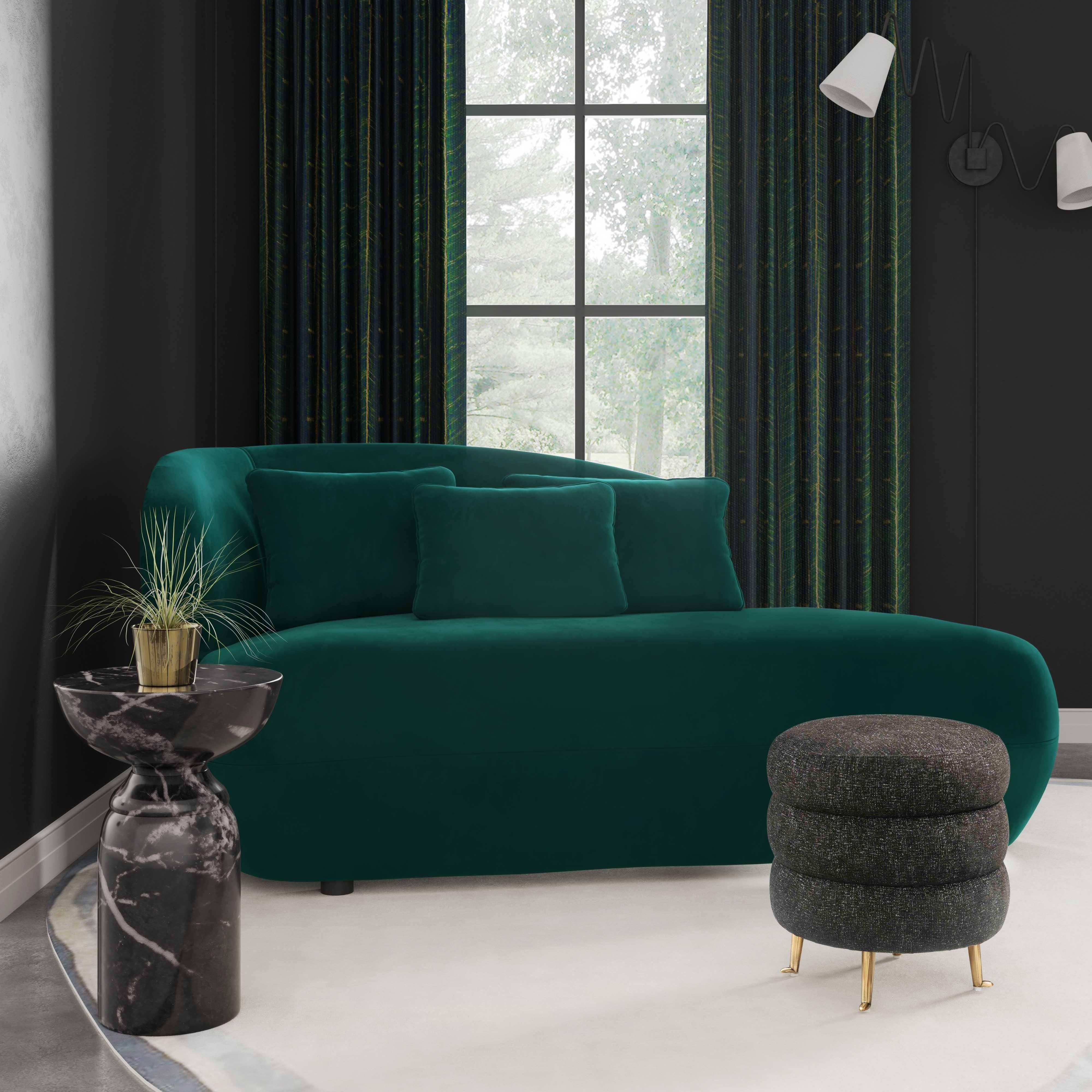 Galet Green Velvet Chaise - Image 5