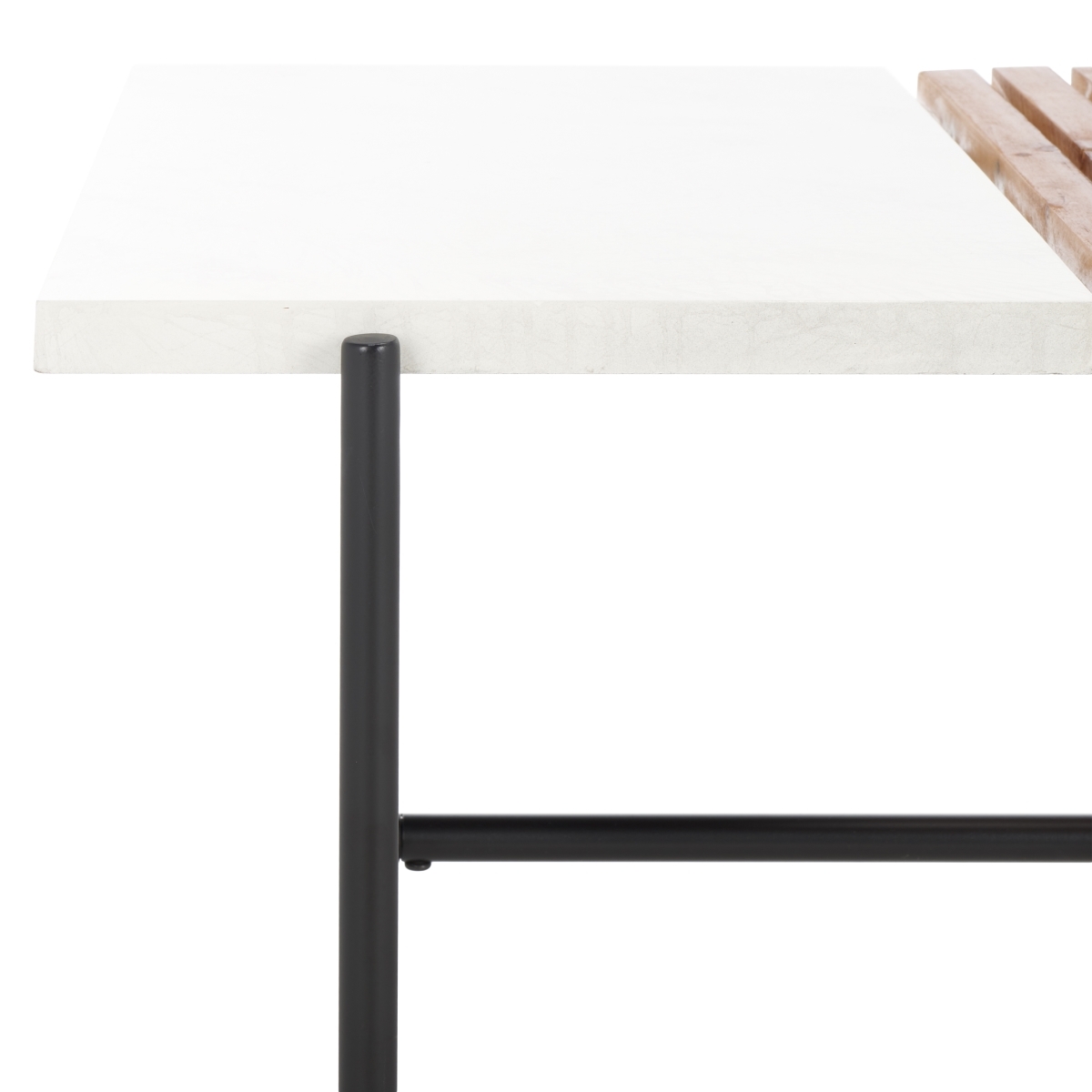 Dallas Coffee Table - Brown / White - Safavieh - Image 2