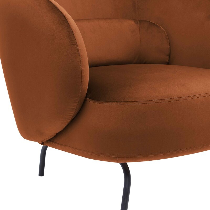 Jura 30.7'' Wide Lounge Chair, Brown Velvet - Image 2