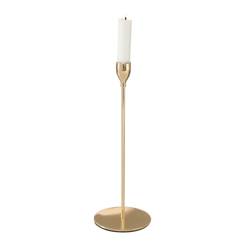 Tulip Top Metal Candlestick, Set of 3 - Image 4