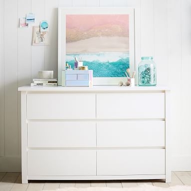 Costa 6-Drawer Wide Dresser, Weathered White - Image 4