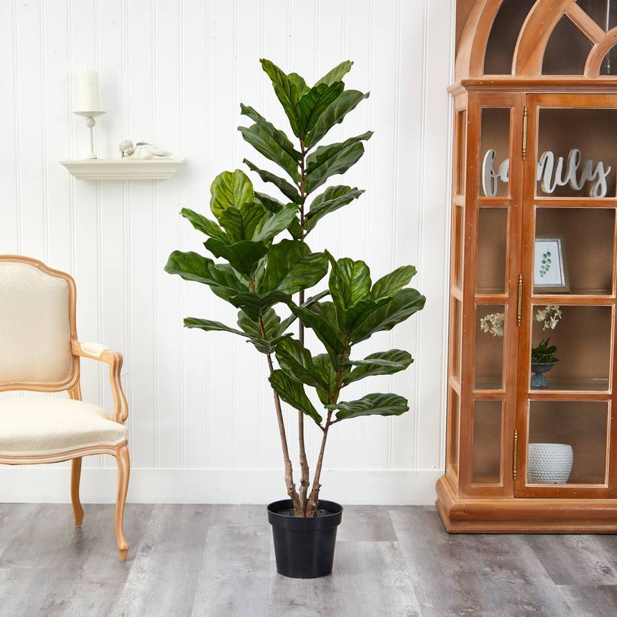 65” Faux Fiddle Leaf Tree, UV Resistant, Indoor/Outdoor - Image 2