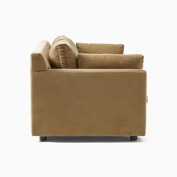 Marin 86" Sofa, Down, Performance Velvet, Silver, Concealed Support - Image 3