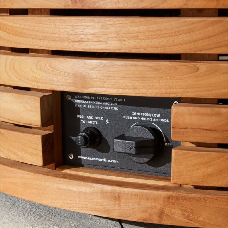 Ark Round Teak Wood Fire Table - Image 5