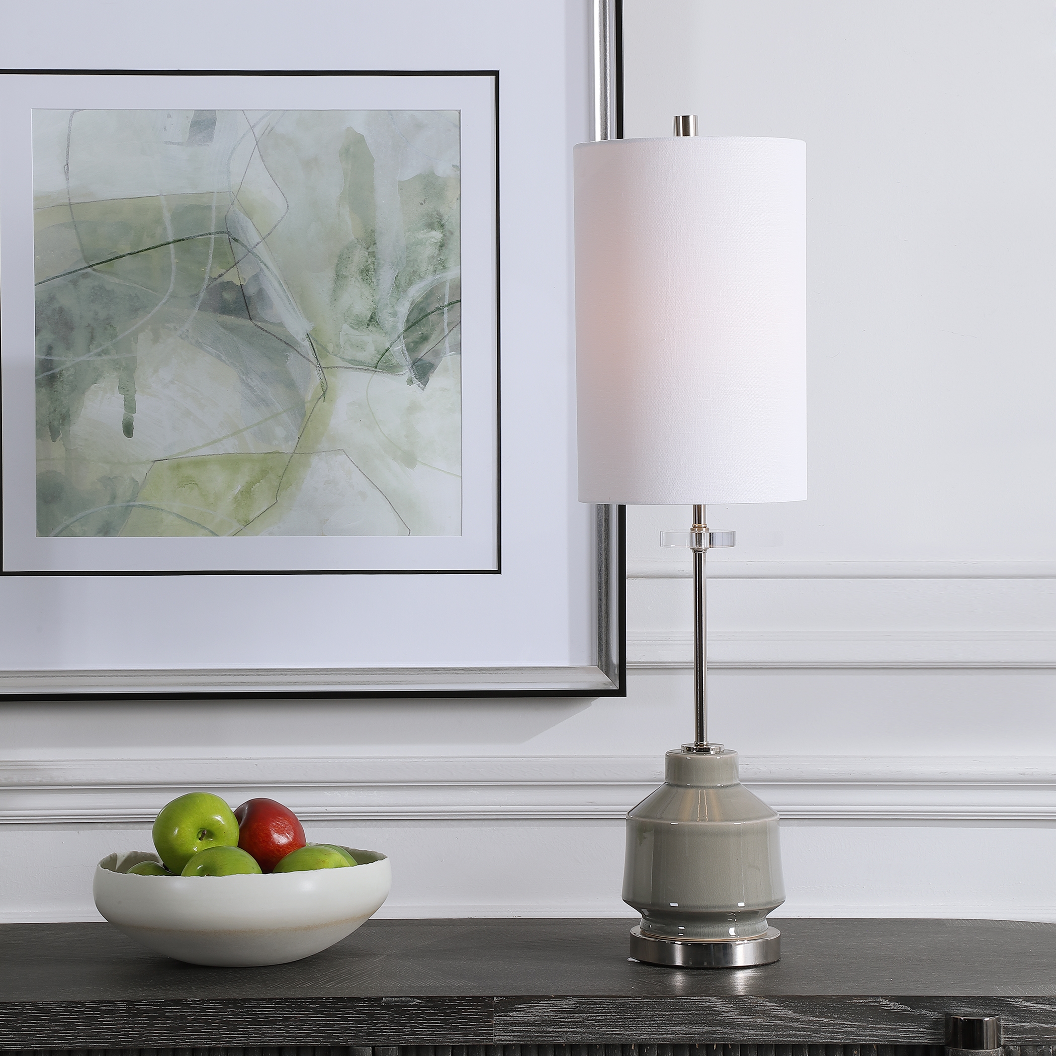 Porter Warm Gray Buffet Lamp - Image 0