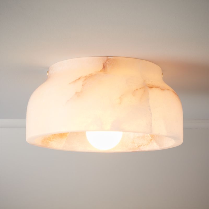 Edie Alabaster Flush Mount Light - Image 1