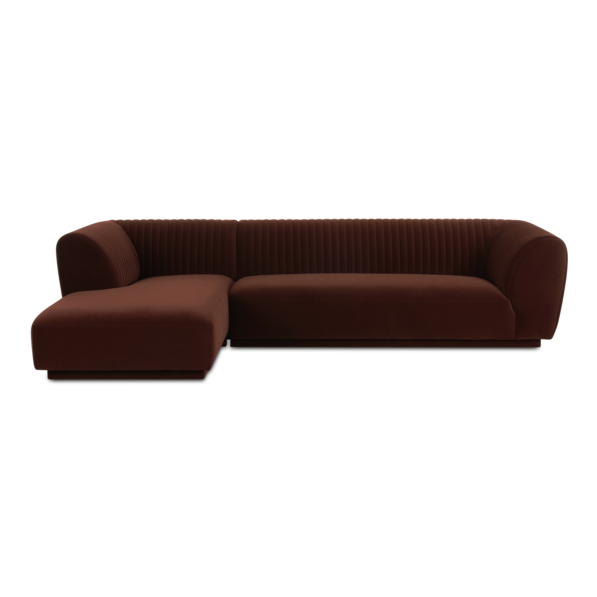 Zandro Left Sectional Warm Brown - Image 0