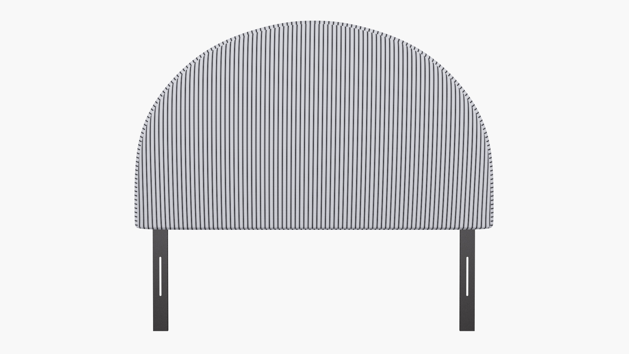 Arched Back Headboard, Black Classic Ticking Stripe, Full - Image 1