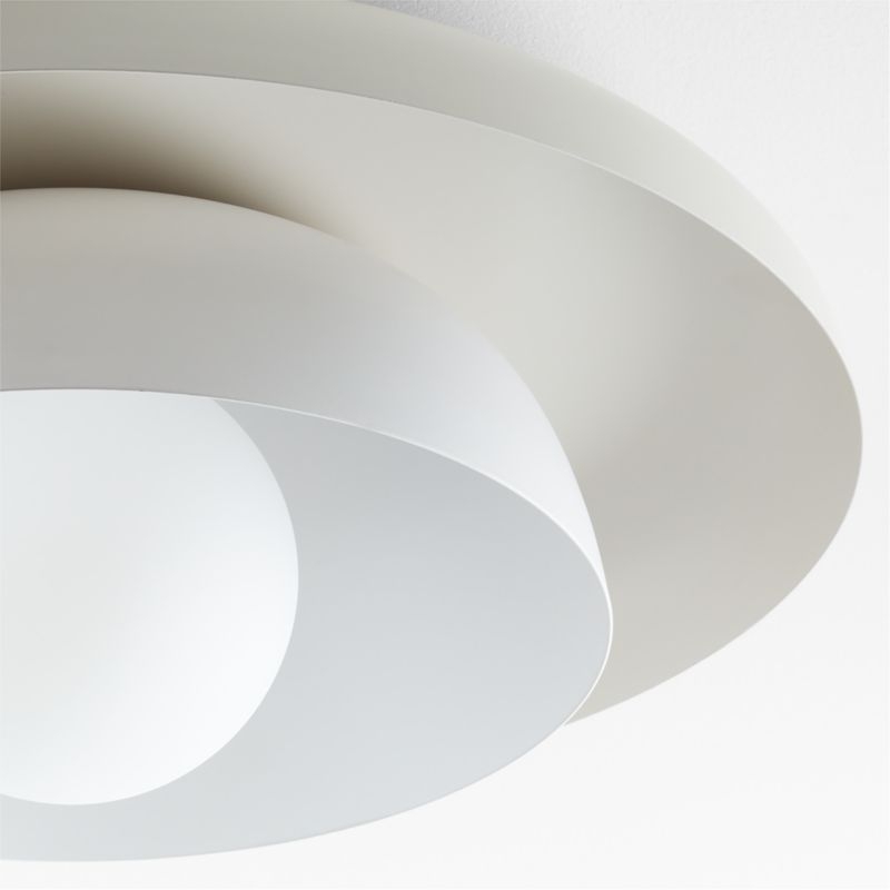 Nello White and Cream Metal Saucer 18" Kids Flush Mount Ceiling Light - Image 2