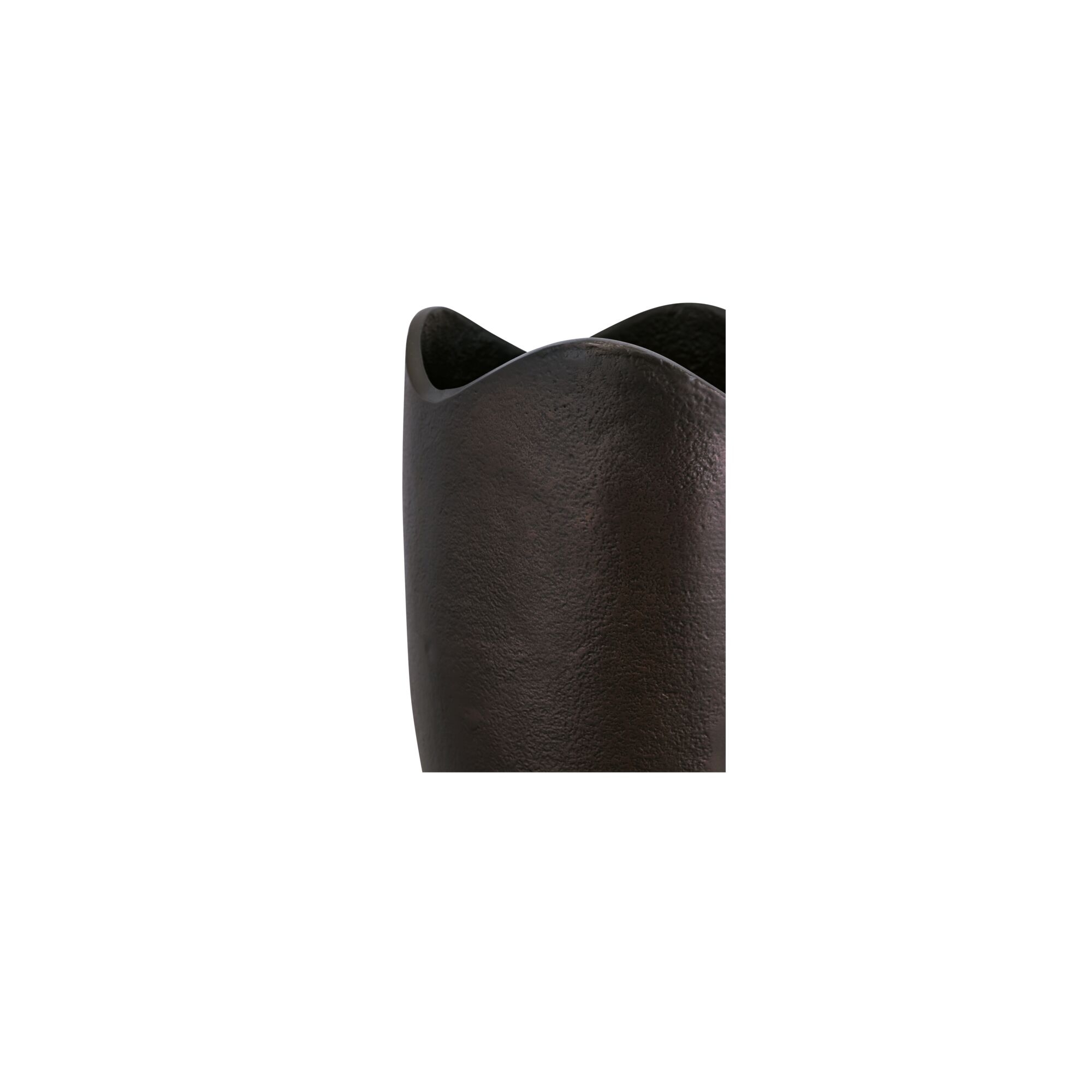 Athena Cast Aluminum Vase Blackened Bronze - Image 1