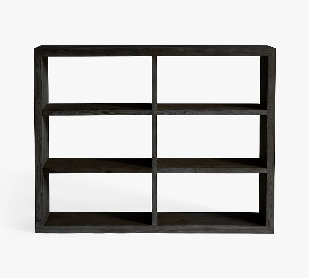 Folsom 58" x 45" Console Bookcase, Charcoal - Image 0