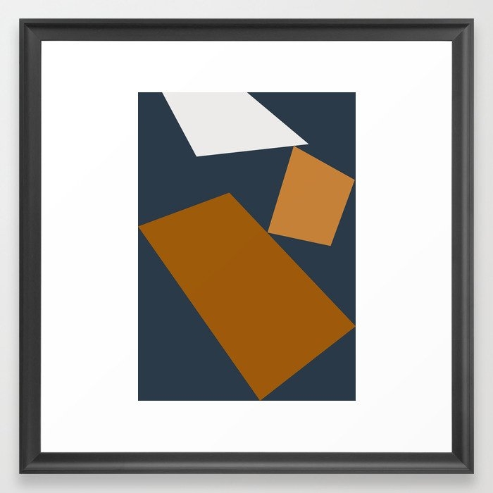 Abstract Geometric 25 Framed Art Print by The Old Art Studio - Scoop Black - Medium(Gallery) 20" x 20"-22x22 - Image 0