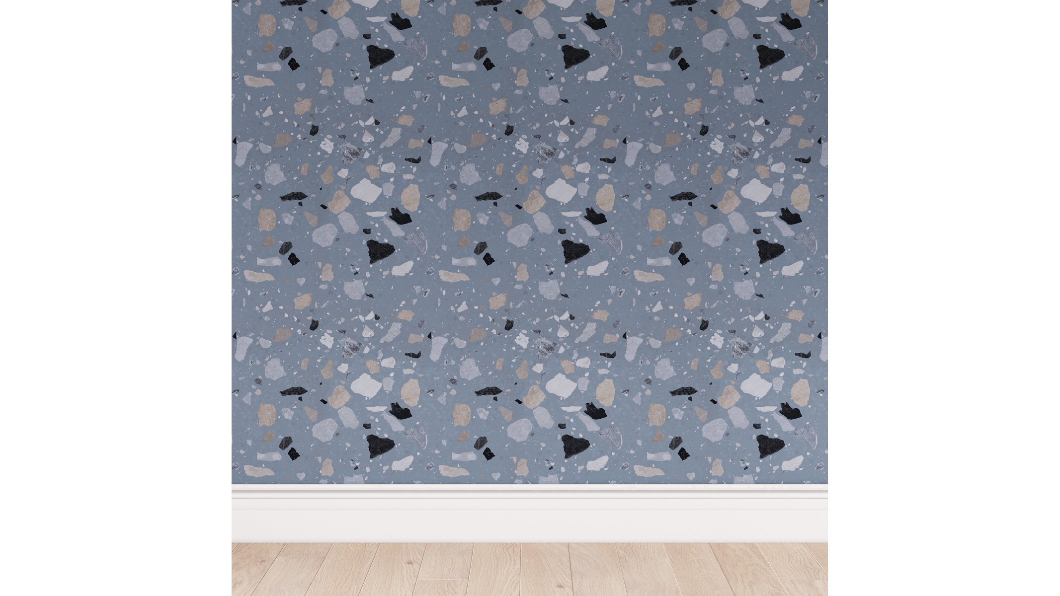 Traditional Wallpaper, Dusty Blue Sperduti - Image 0