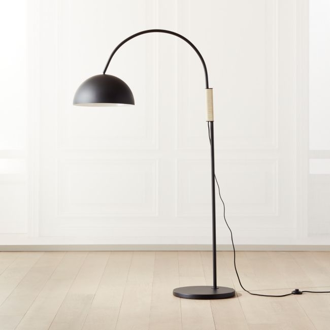 Jett Black Arched Floor Lamp - Image 0