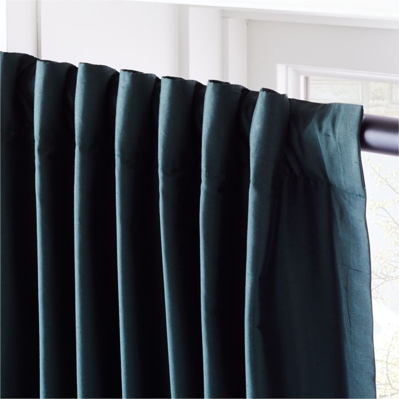 Seda Green Dupioni Silk Window Curtain Panel 48"x84" - Image 3