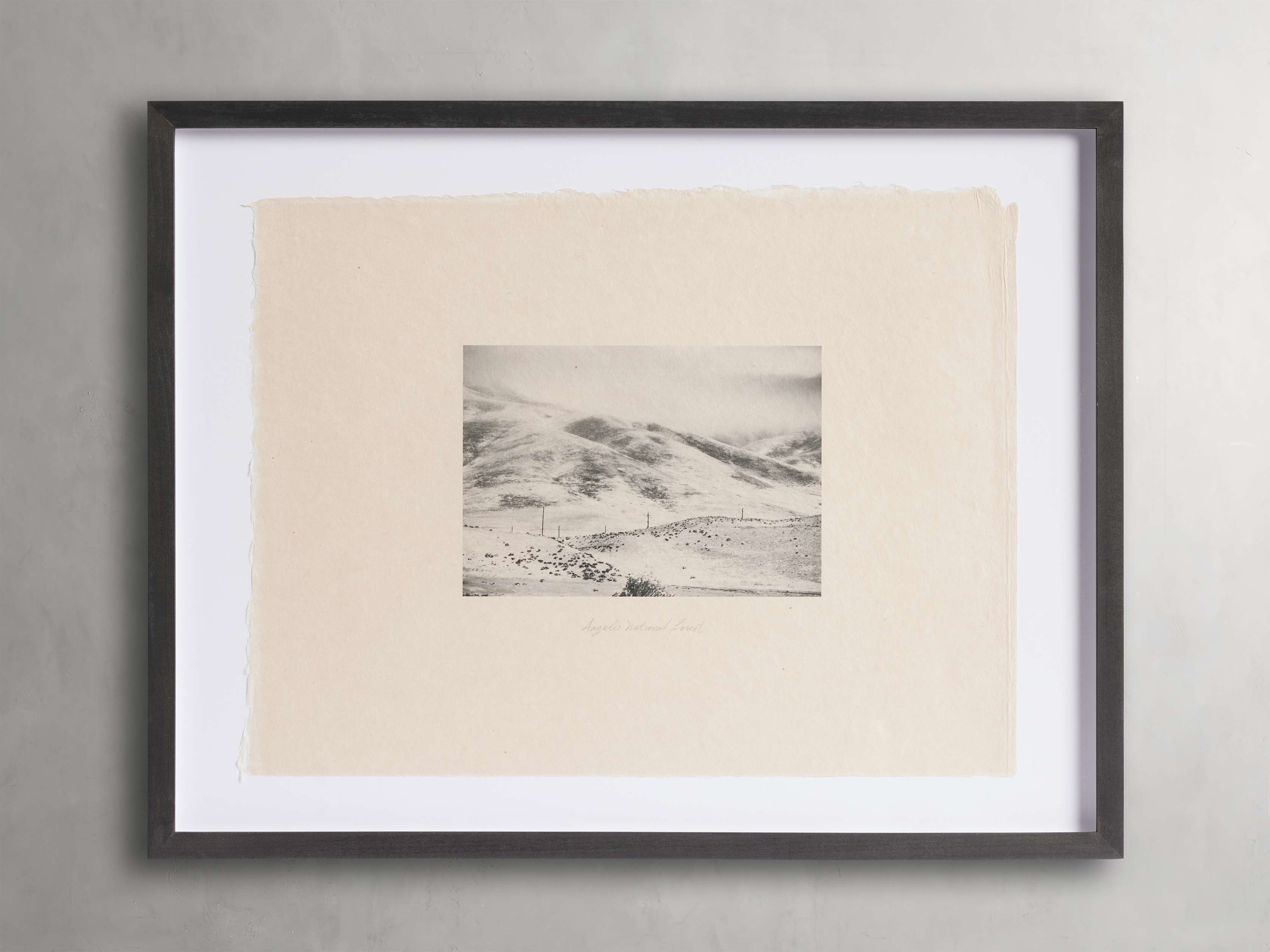 Western Hills Framed Print in Wood Gray - Image 0