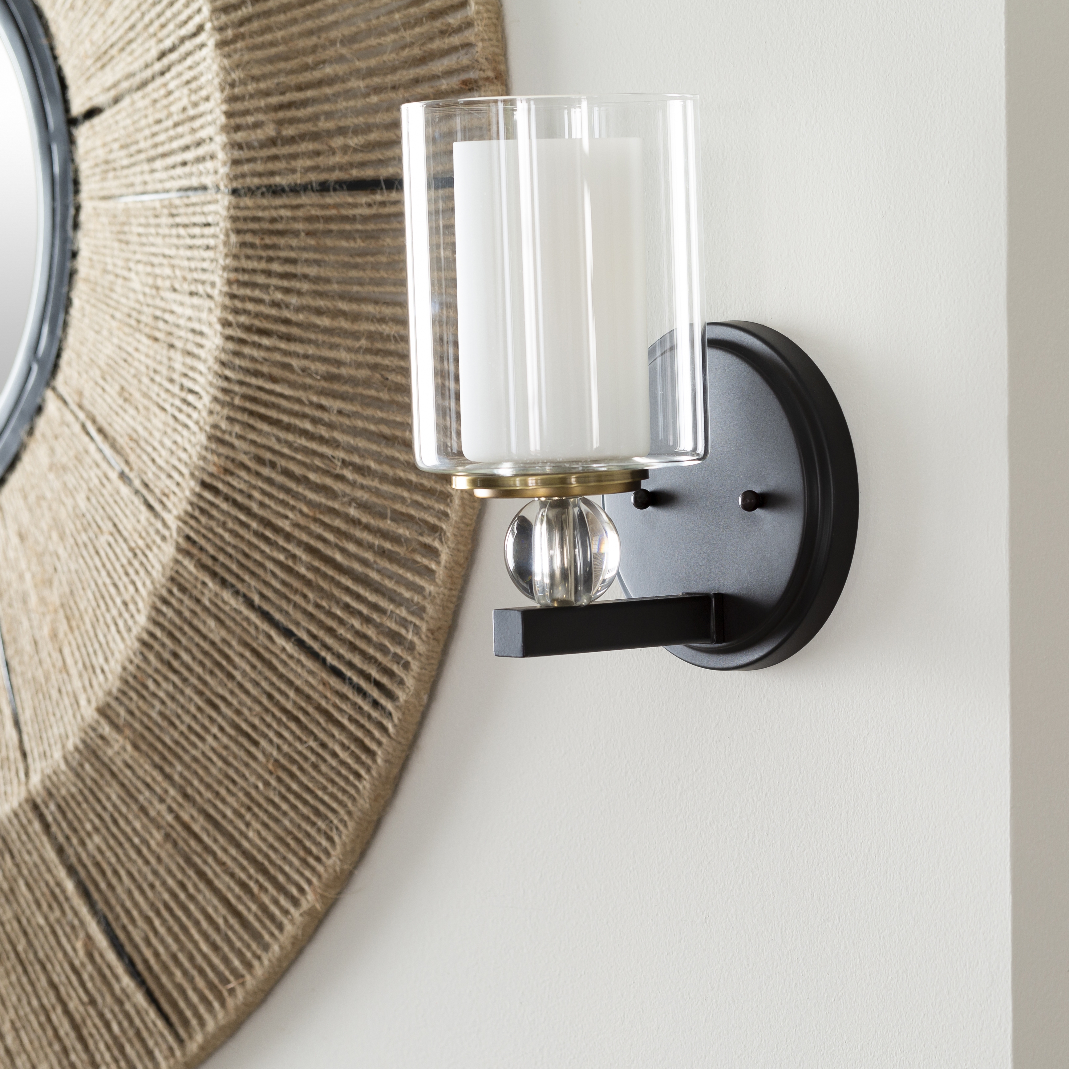 Horatio Black  6"L x 6"W x 10"H Wall Sconce - Image 1