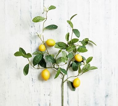 Faux Citrus Branch, Lemon - Image 0