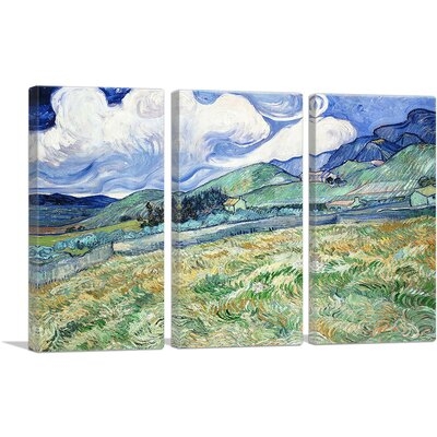 ARTCANVAS Wheat Field Behind Saint-Paul 1889 Canvas Art Print By Vincent Van Gogh_Rectangle - Image 0