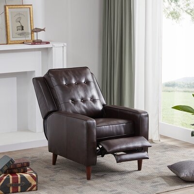 Push Back Recliner Manual Armchair With Medieval Style Accent Chair For Living Room - Image 0