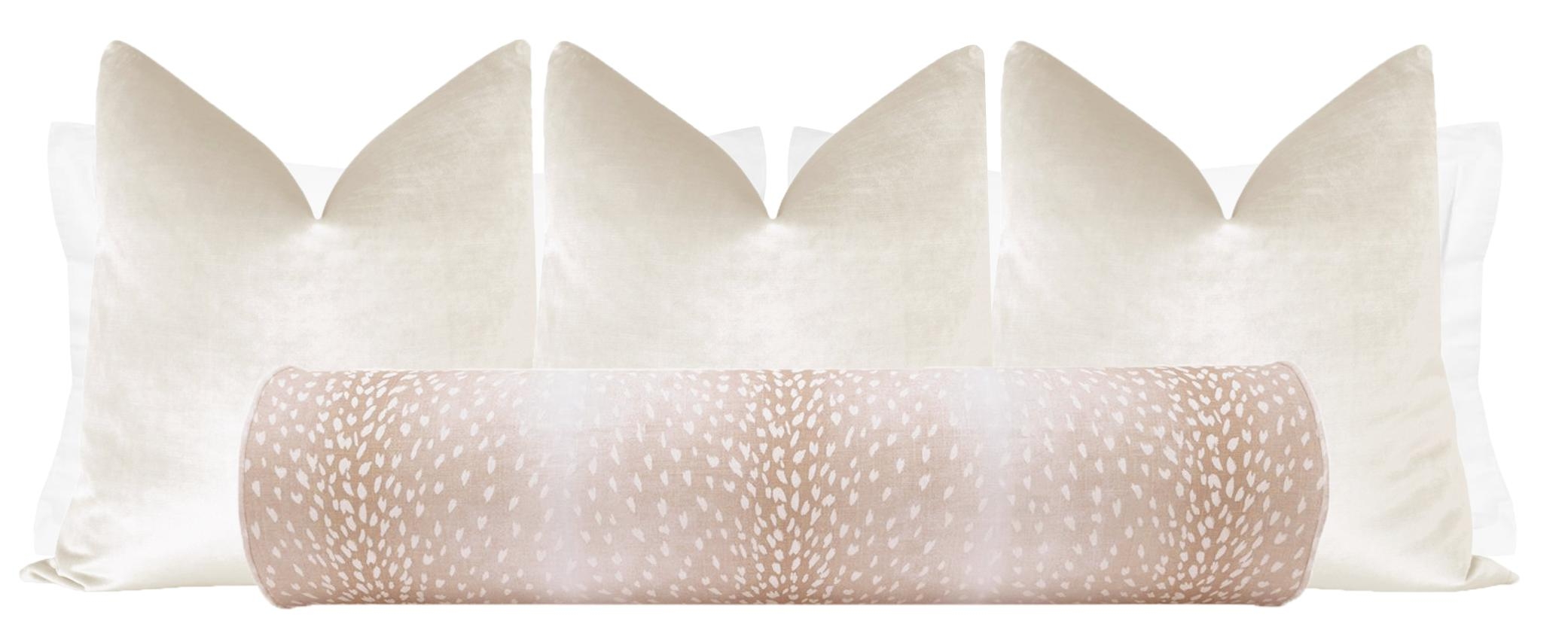 FAUX SILK VELVET // ALABASTER - XL LUMBAR 14" X 48" - Image 3