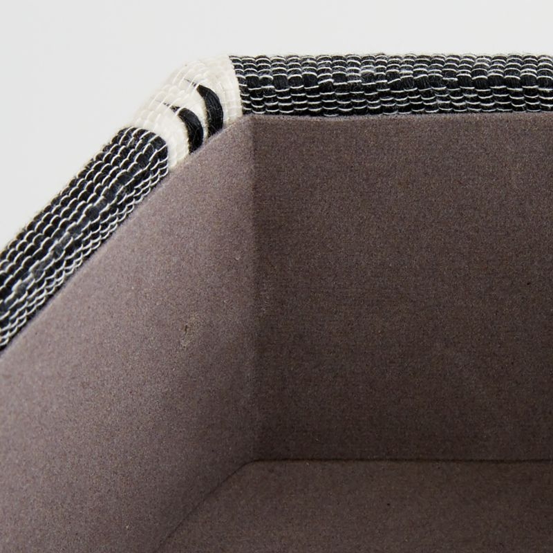 Koba Black/White Woven Hexagon Box - Image 2