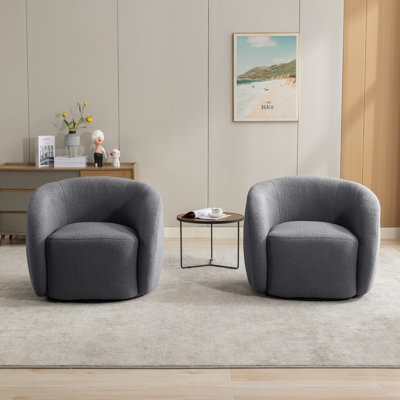 Katherline Upholstered Swivel Armchair - Image 0
