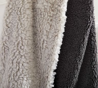 Fireside Cozy Reversible Throw, 50 x 60", Gray/Charcoal - Image 2