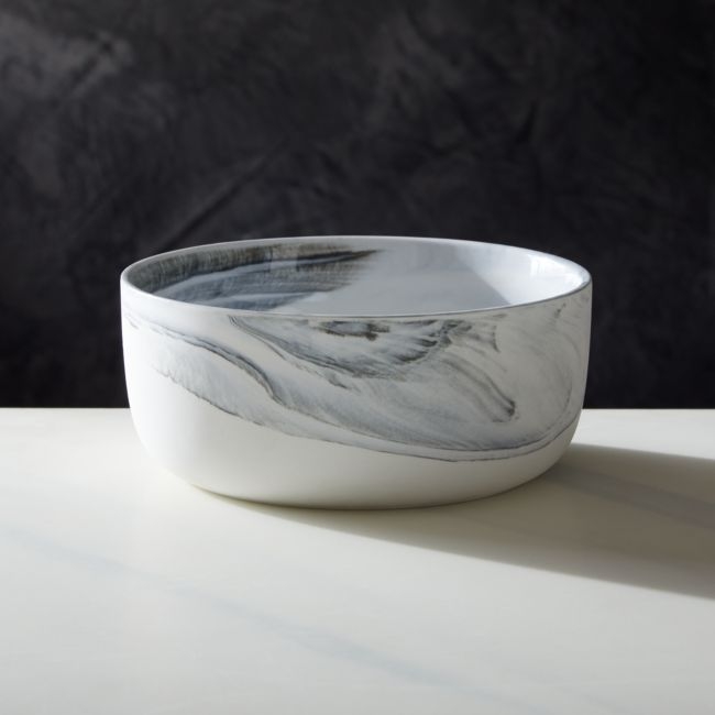 Swirl Black and White Soup Bowl by Jennifer Fisher - Image 0