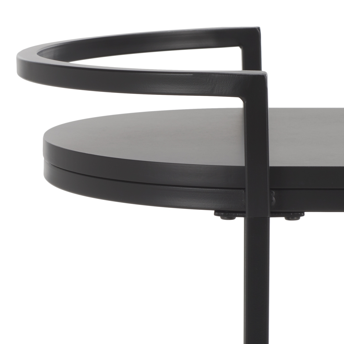 Inessa 2 Tier Bar Cart - Black - Image 2