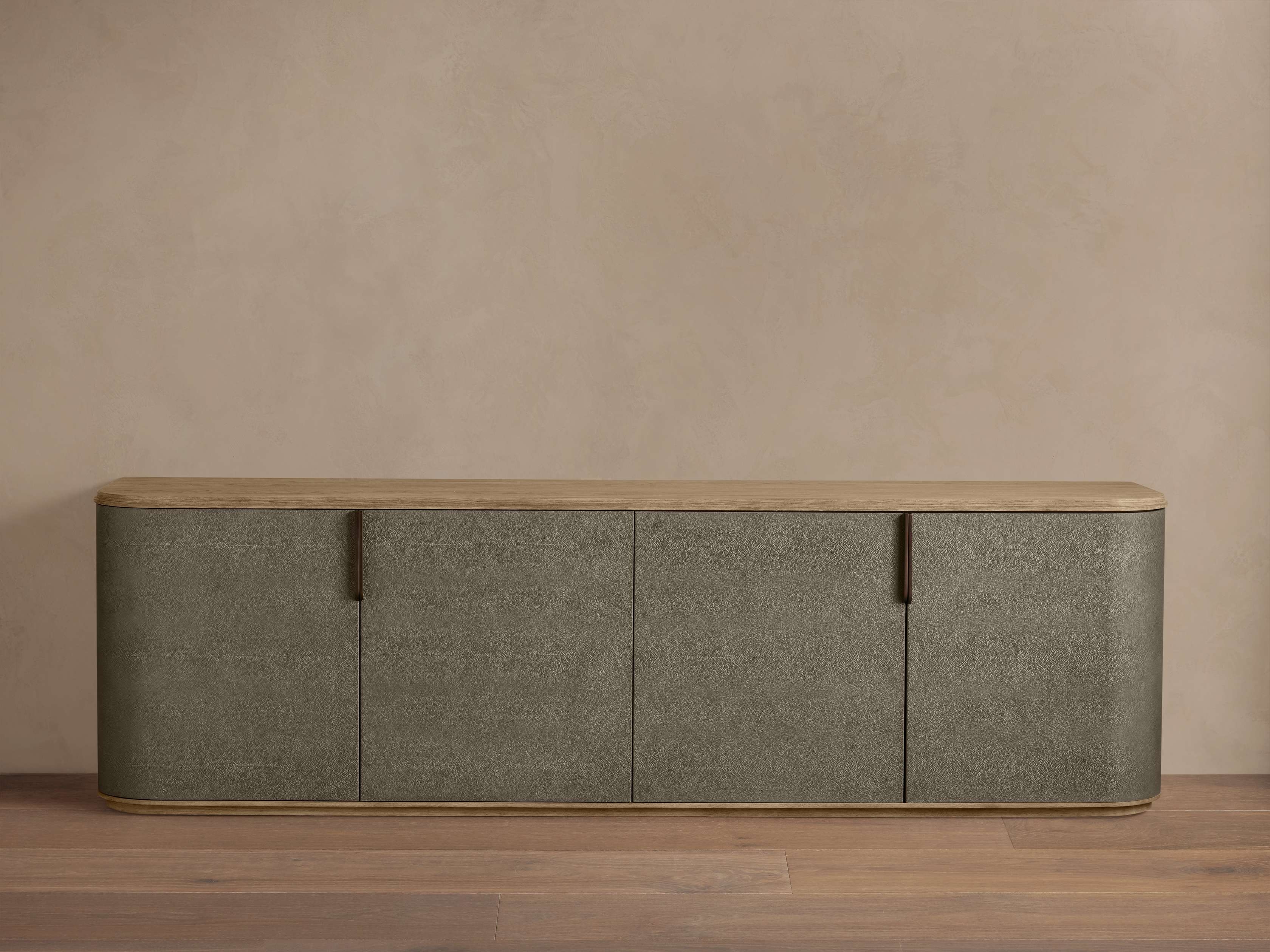 Harrow Media Console in Shagreen 80" Gray  Charbon  - Image 0